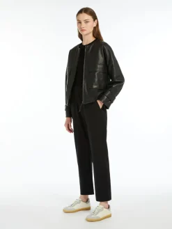 Milano-knit jersey trousers
