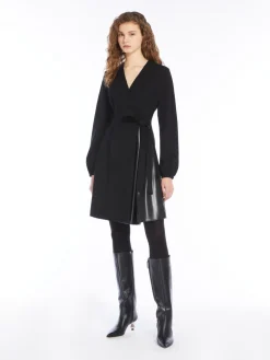 Milano-knit short jersey dress