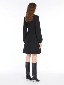 Milano-knit short jersey dress