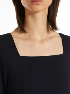 Milan-stitch jersey dress