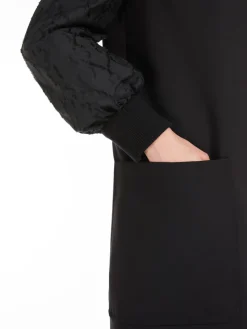 Mini-dress in wool and jacquard canvas