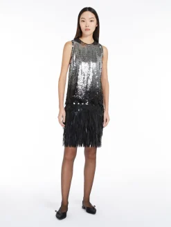 Minidress with gradient sequins