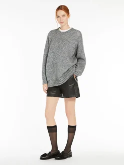 Mohair and lurex yarn jumper