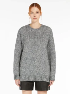Mohair and lurex yarn jumper