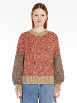 Mohair chiné yarn sweater