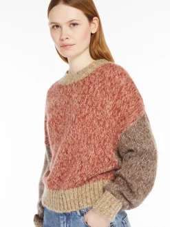 Mohair chiné yarn sweater