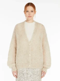Mohair yarn cardigan