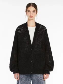 Mohair yarn cardigan