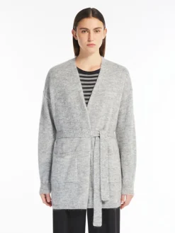 Mohair yarn cardigan