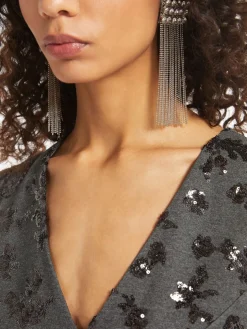 Multi-strand metal earrings