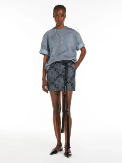 Nappa leather blouse