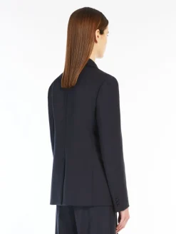 Natural stretch wool blazer