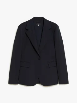 Natural stretch wool blazer