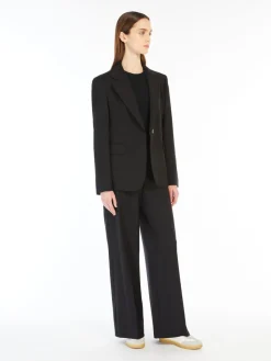 Natural stretch wool blazer