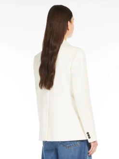 Natural stretch wool blazer