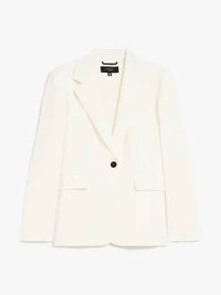 Natural stretch wool blazer