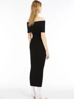 Off-the-shoulder knit dress