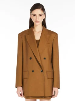 Olimpia Jacket in mohair wool and silk canvas