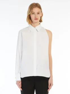 One-shoulder cotton shirt
