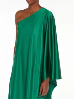 One-shoulder silk dress