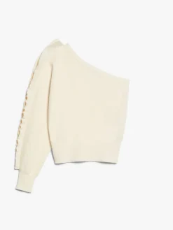 One-shoulder viscose jumper