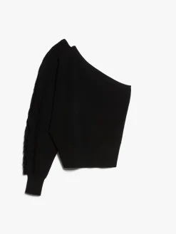 One-shoulder viscose jumper