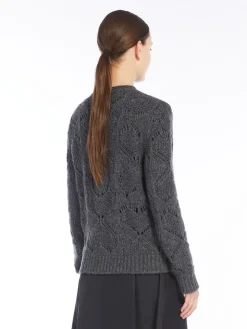 Open-knit wool-blend sweater