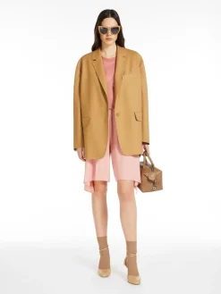 Oversize blazer in cotton canvas