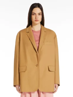 Oversize blazer in cotton canvas