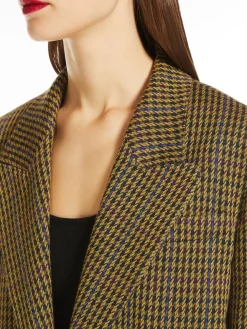 Oversize blazer in wool and cotton