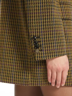 Oversize blazer in wool and cotton