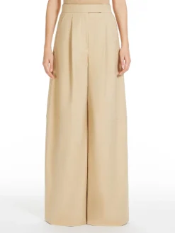 Oversize stretch cotton trousers
