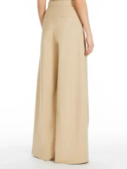 Oversize stretch cotton trousers