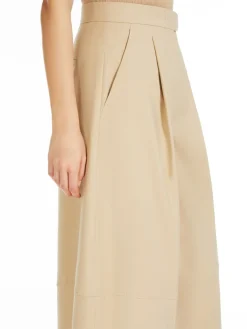 Oversize stretch cotton trousers