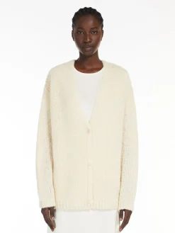 Oversized alpaca and cotton cardigan
