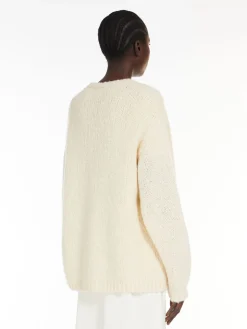 Oversized alpaca and cotton cardigan
