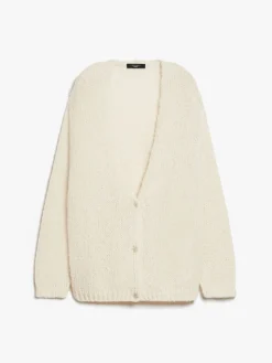 Oversized alpaca and cotton cardigan