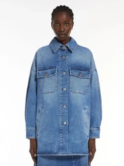 Oversized cotton denim jacket