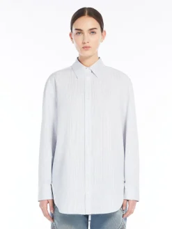 Oversized cotton twill shirt