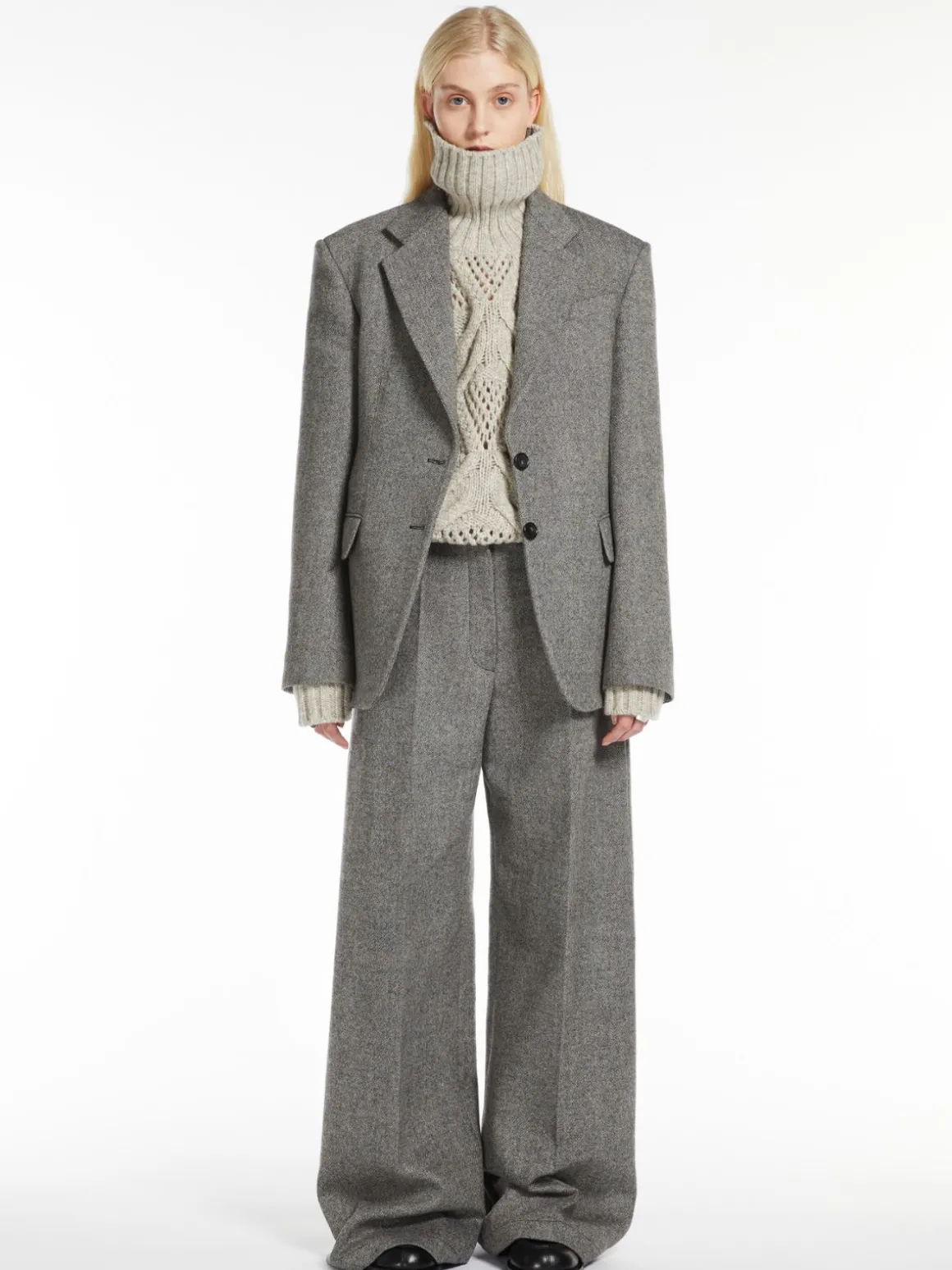 Oversized flared trousers