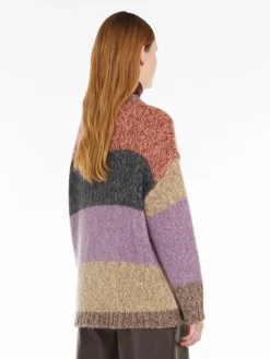 Oversized mohair chiné cardigan