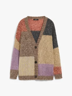 Oversized mohair chiné cardigan