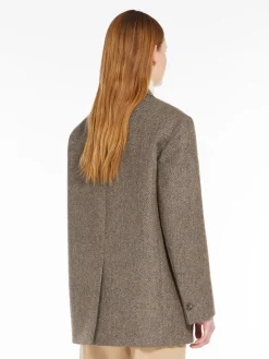 Oversized Shetland-look wool blazer