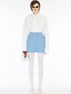 Oversized shirt with 3D rose detail