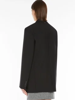 Oversized stretch wool blazer