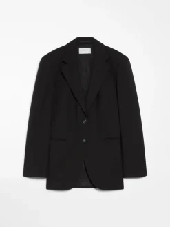 Oversized stretch wool blazer