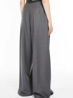 Oversized stretch wool trousers