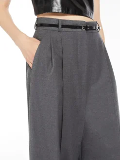 Oversized stretch wool trousers