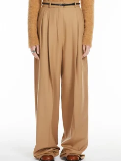 Oversized stretch wool trousers