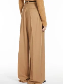 Oversized stretch wool trousers